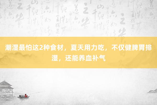 潮湿最怕这2种食材，夏天用力吃，不仅健脾胃排湿，还能养血补气